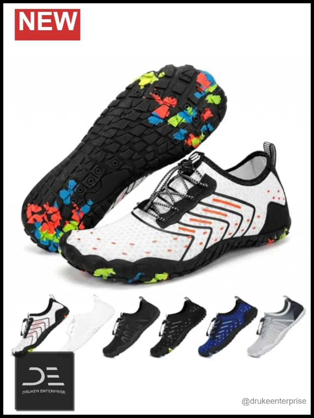 Wide Toe Box Barefoot Water Shoes Men Women Quick-Dry Zero Drop Non-Slip Beach